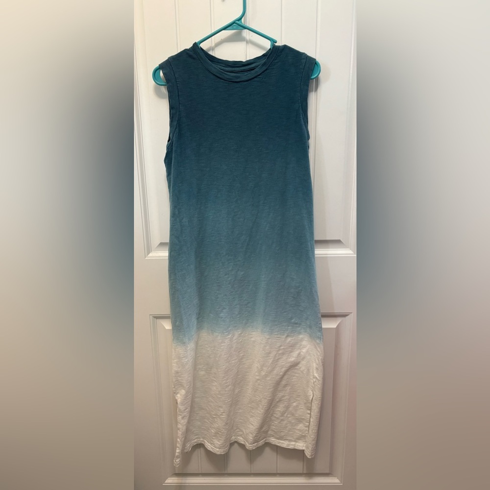 Universal Thread Teal Blue to White Ombre Tank Dress. Woman’s Size Medium.